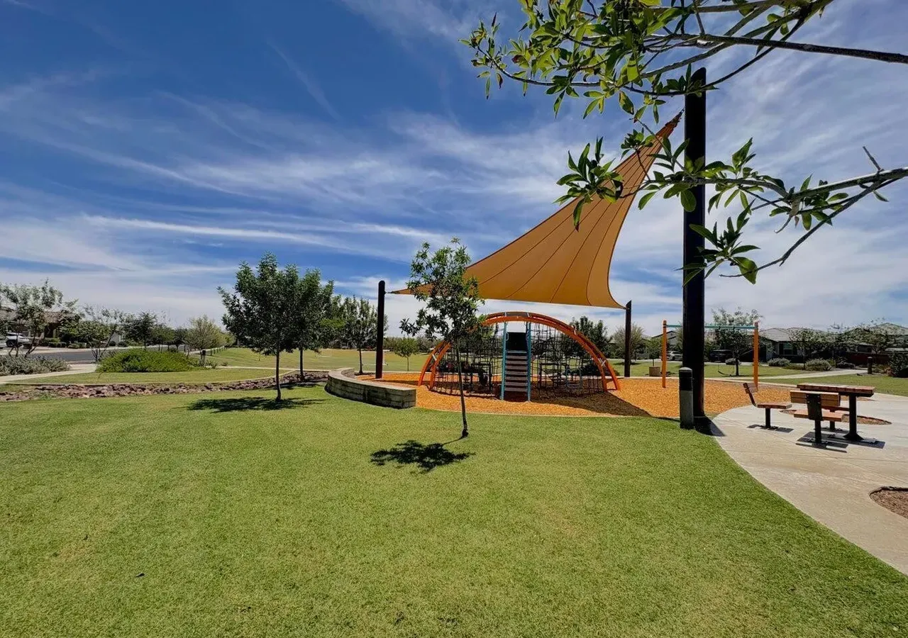 Climbing dome and shaded play area